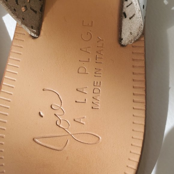 100% Leather Silver Sandals - Made in ITALY "Joie a La Plage" - Picture 7 of 8